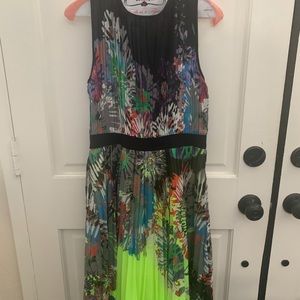 BCBG maxazria  pleated dress